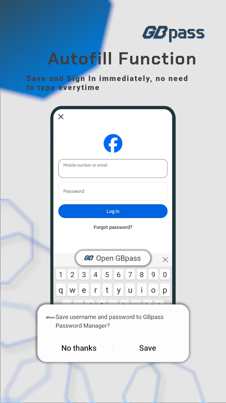 Isi otomatis GBpass di Android